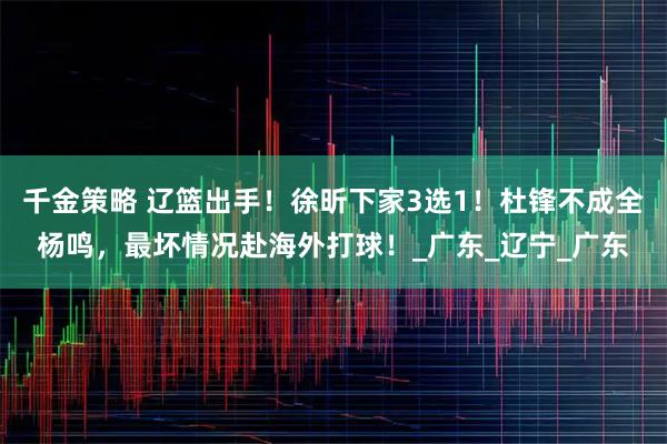 千金策略 辽篮出手！徐昕下家3选1！杜锋不成全杨鸣，最坏情况赴海外打球！_广东_辽宁_广东