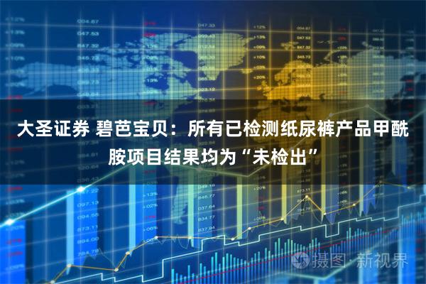 大圣证券 碧芭宝贝：所有已检测纸尿裤产品甲酰胺项目结果均为“未检出”